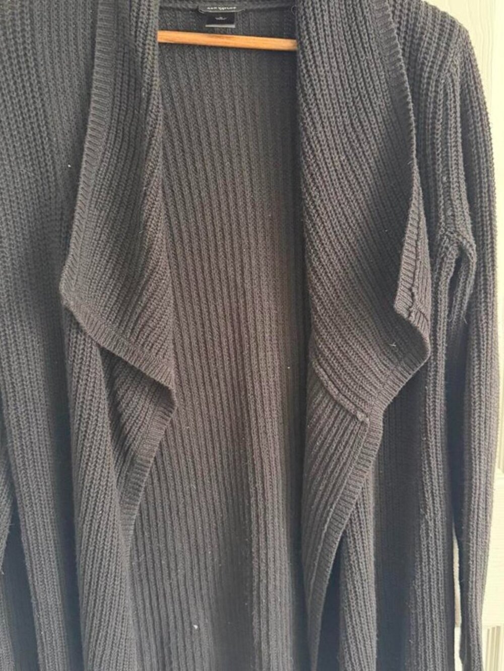 Ann Taylor gray ribbed knit cardigan in size M...